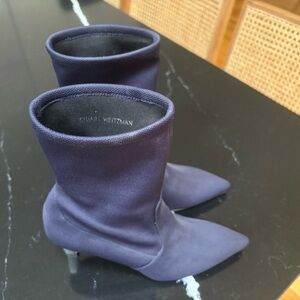 Stuart Weitzman Navy Booties
